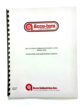 Man-accu8944inpt Accu-turn Model 8944 Manual