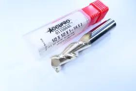 01150648 Accupro New 1/2 Inch Solid Carbide 2 Flute End Mill Aluminum Machinist Milling Tool
