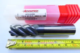 42514380 Accupro New 3/4 Inch .120 Radius Solid Carbide Cnc Milling End Mill Lathe Tool
