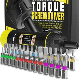 Hus205 Aiourx Torque Screwdriver Wrench Set 3-39 Inch Pounds Lbs 3 In-lb Increment 31 Pc