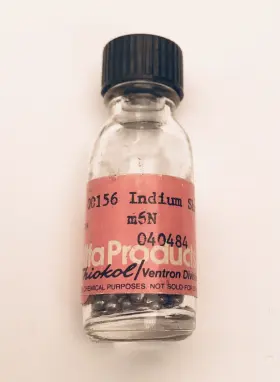 00156 Alfa Aesar Indium Metal 99.999% Shot 22 Gram M5n Products High Purity