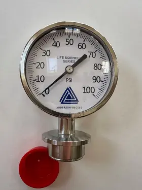 Anderson-negele Em071011231011a0000 Anderson-negele Life Sciences Series 0-100 Psi Pressure Gauge