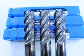 741-3750-040 Arch Cutting Tools Lot 3 Pcs Usa 3/8 Inch X 1 2-1/2 Radius .040 Solid Carbide End Mills