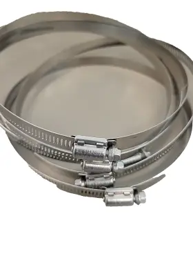 64104 Breeze #104 Marine Grade Hose Clamps Stainless 4-1/8 To 7 Inch Range Pkg 5