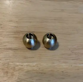 L31512074e Cnc 2pcs 15mm Brass Coolant Ball Nozzle For Threaded M8x1.25 7mm Orifice Doosan