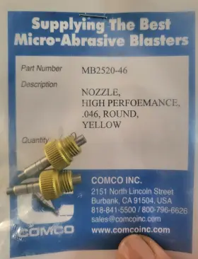 Mb2520-46 Comco Nozzle High Performance .046 Round Yellow
