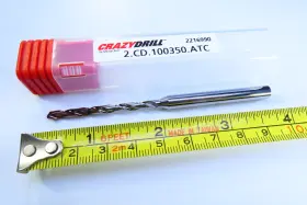 2.cd.100350.atc Crazy Drill New .1378 Inch Coolant Fed Deep Hole Crazydrill Solid Carbide Long Length Bit
