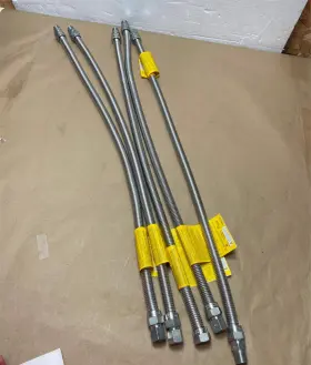 G836d Crown Industries 5x Lot 36 Inch Stainless Gas Connector Flexible Hose 1 Od - 3/4 Mip X Fip