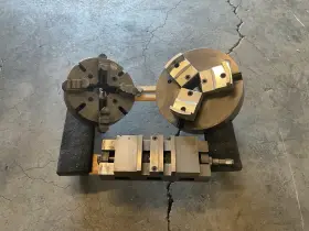 15236d6 Cushman Machine Shop Lot Pratt 55 12 Inch 4 Jaw Chuck 15 3 Vise