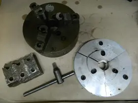 36e2 Cushman 8 Inch Plain Back 3 Independent Jaw Lathe Chuck With Sets Jaws Lot#20