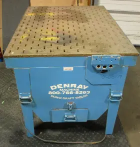 3444b Denray Machine Downdraft Table Single Phase 120-140 Psi