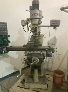 100-1527 Enco 1996 Knee Mill 9x42 With Quill Extension And Dro - 3p 240v