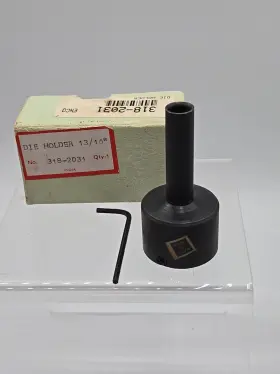 318-2031 Enco 13/16 Inch Die Holder 1/2 Shank No. With Box And Alen Wrench