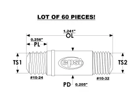 Ltp-190-sc Epsi 60 Pcs - Ltp Series Liqui-tite Plugs Silicone Clear #10-32-#10-24