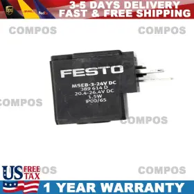 Mseb-3-24v Festo New Dc 389614 Solenoid Valve Coil In Box