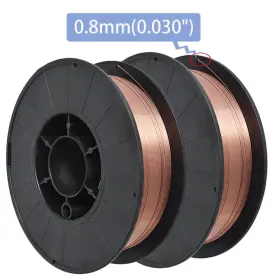 Findmall Law90126 2 Piece 11-lbs Roll Er70s-6 .030 Inch 0.8mm Mild Steel Mig Welding Wire