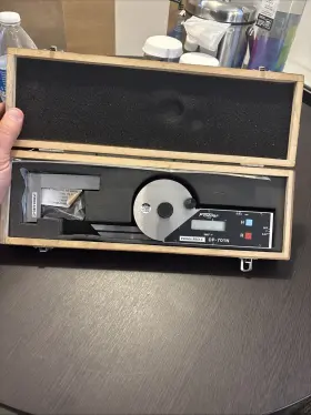 Dp-701n Fowler Dp-701 Digital Protractor Wooden Case And Attachments No Battery