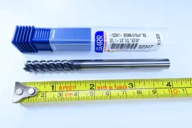 52347 Garr Tool New 1/4 Inch Solid Carbide 4 Long Length End Mill Milling Machinist