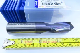 57287 Garr Tool New 3/4 Inch Solid Carbide 90 Degree Drill Mill Machinist Lathe End