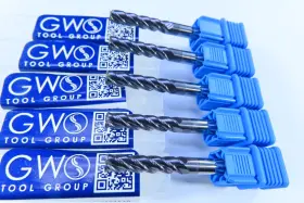 121519 Gws Lot 5 Pcs New 3/16 Inch Long Length Solid Carbide Cnc End Mills