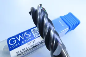 311727 Gws New 5/8 Inch Solid Carbide 5 Flute .030 Corner Radius Cutting End Mill
