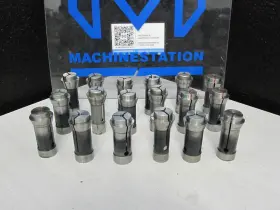 S16-hms Hardinge 18x Lot Of 18 S16 Collet With Storage Rack Tf-20