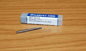 49110-c3 Harvey Tool Engraving Cutter 1/8 Inch 90 Tip Radius Solid Carbide Harvey#