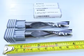 874932 Harvey Tool Lot 2 New 1/2 Inch Plastic Upcut Fl Solid Carbide End Mills