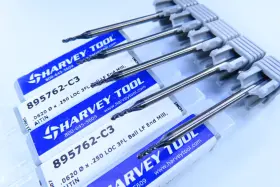 895762-c3 Harvey Tool Lot 5 New .062 Inch 89576-c3 Long Length Reach Solid Carbide Endmills