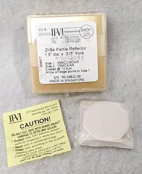 10.6um Ii-vi Incorporated 221213 Znse Partial Reflector 1.5 Inch Dia X .315 Thick Coated