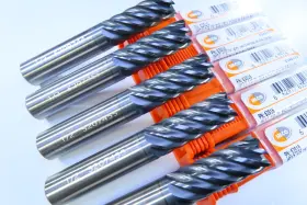 63516 Imco Lot 5 Pcs 1/2 Inch Pow-r-path Carbide End Mills 7 Flute Sq Tools