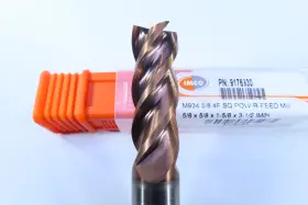 9176930 Imco New 5/8 Inch Pow-r-feed Square Im01j Solid Carbide Machinist End Mill