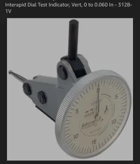 312b-1v Interapid Vertical Dial Test Indicator