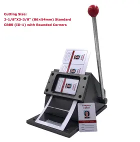 026019 Intsupermai Manual Pvc Business Card Cutter Round Corner Machine 86 54mm All Metal Used
