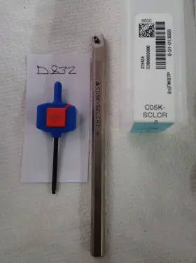 C05k-sclcr-2 Korloy New 5/16 Inch Carbide Boring Bar C05k-sclcr2. Ccmt #2 Insert 5 Oal. -d832