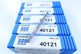 40121 Kyocera Lot 5 Pcs 3mm Sgs Solid Carbide End Mills Lathe Cnc Tool Bits