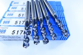 51780 Kyocera Lot 5 New #4 Sgs Hipercarb Solid Carbide Drills Lathe Tools