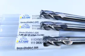 Edp-51444 M.a. Ford Lot 3 Pcs M.a.ford 8mm Tuffcut 4 Flute Solid Carbide Lathe Cnc End Mills