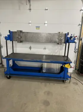 E-3548 Machine Tool Corp Mtc Model #3548 Die Handler / Flipper Table 120v Power Lift 66 Inch X 12 16