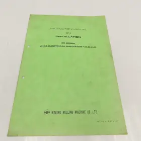 2ec-b1-8211 Makino Ec Series Edm Instruction Manual On Installation