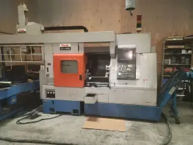 Sqt-18ms Mazak 1993 Gl Cnc Turning Center Mazatrol T32-3 Gantry Loader 10 Inch Chuck