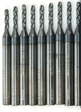 Sa1657071r-rshp Mc Carbide 9 Pcs Of Tool Taper Flute End Mills 3/16 Inch 3.850 Oal
