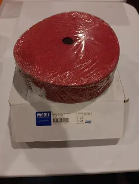 055395 Merit 10782 Ceramic Alumina Fiber Discs 24 Grit 9-1/8 X 7/8 Inch Qty