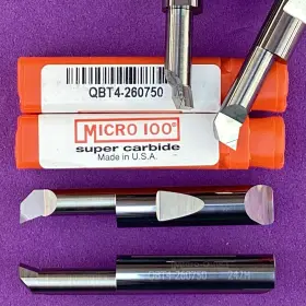 260750 Micro 100 Qbt 4 - Carbide Boring Tool-top Rake Chipbreaker Machinist