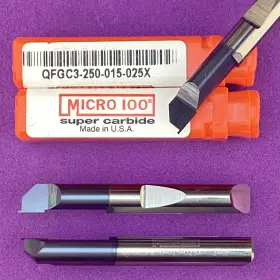 Qfgc3-250-015-025x Micro 100 Qfgc3 -250-015-025x Carbide Face Grooving Bar Woc .015 Inch Machinist