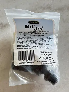 Mj00117 Mill Jet 1/4 Inch Npt/bspt Fitting For Coolant Hose Nozzle 2/pk New
