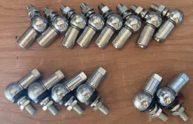 Din71802 Misumi Lot Of 14 Rod End Bearing Ball Joint 8mm Threaded Shank