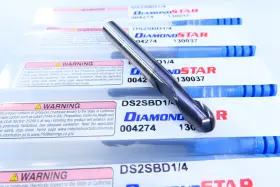 Ds2sbd1 Mitsubishi Ds2sbd1/4 234780 Lot 5 Pcs 1/4 Inch Solid Carbide Diamond Star End Mills