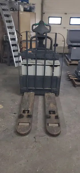 Pwr30 Mitsubishi Walk/ride Forklift Electric Pallet Jack 6k Lbs 958hrs