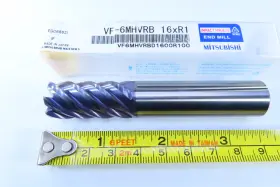 Vf-6mhvrb Mitsubishi New 16 Mm X R1 Solid Carbide 6 Flute Lathe Cnc End Mill